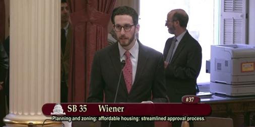 Senator Wiener speaking in support of SB 35 Senator Wiener speaking in support of SB 35