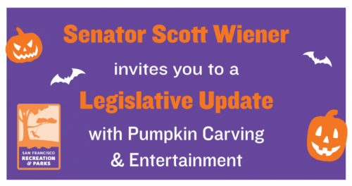 Senator Wiener Legislative Update and Halloween Fun Banner Image