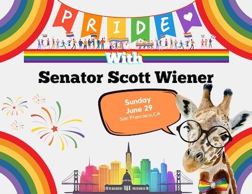 Senator Wiener Pride Parade Contingent Graphic