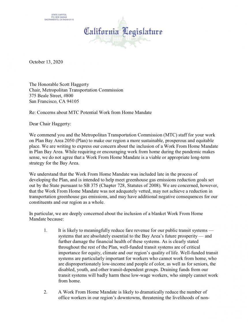 Work From Home Letter from sd11.senate.ca.gov